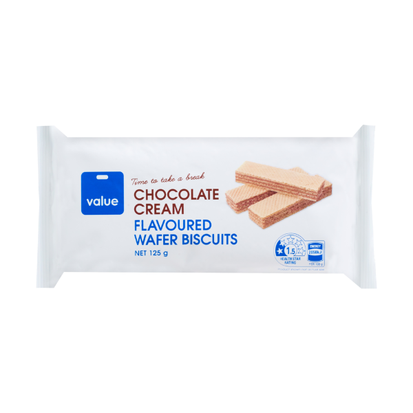 Value Chocolate Cream Flavoured Wafer Biscuits 125g Prices FoodMe