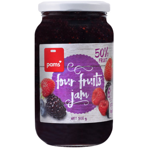 Pams Four Fruits Jam 500g Prices - FoodMe