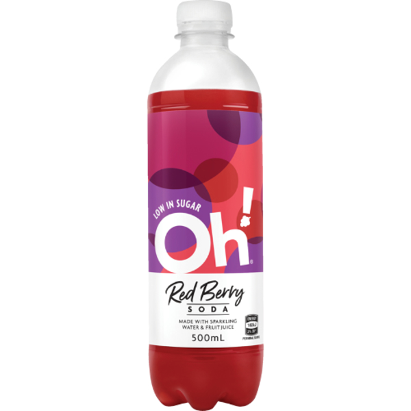 Oh! Red Berry Soda Drink 500ml