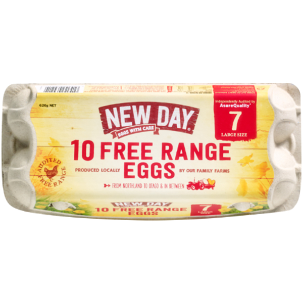 New Day Free Range Size 7 Eggs 10ea