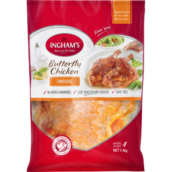 Ingham's Inghams Ready To Cook Tandoori Butterfly Chicken 1.1kg