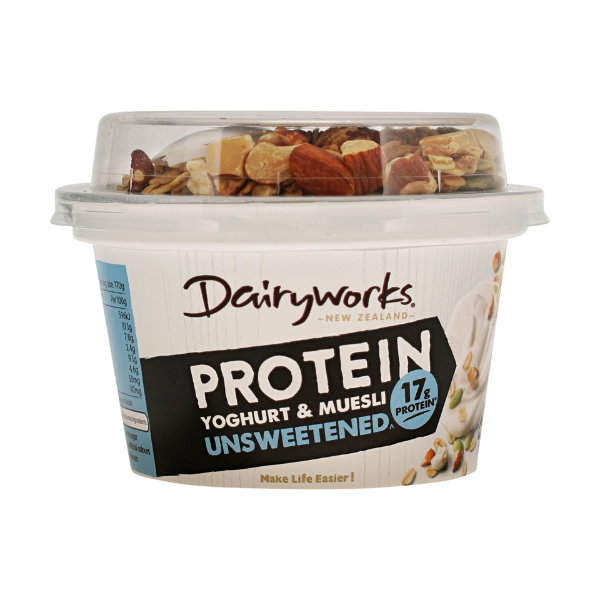 Dairyworks Protein Unsweetened Yoghurt & Muesli Prices FoodMe