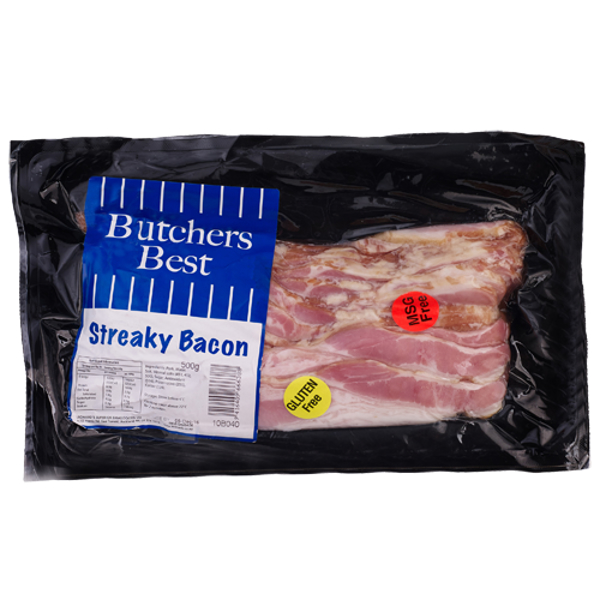 Butchery Butchers Bacon Streaky 500g