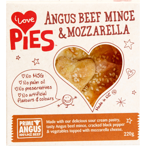 I Love Pies Angus Beef Mince & Mozzarella Pie 220g