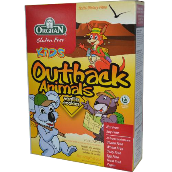 Orgran Gluten Free Kids Outback Animals Vanilla 175g