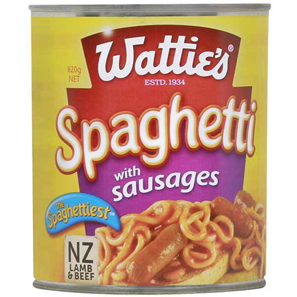 Wattie's Spaghetti With Sausages 820g