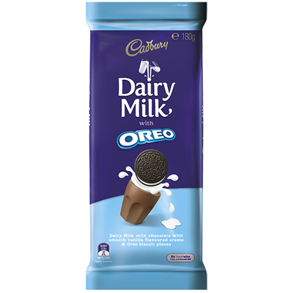 Cadbury Dairy Milk Oreo Vanilla Chocolate Block 162g