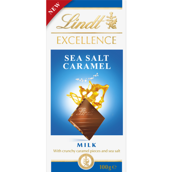 Lindt Excellence Chocolates Milk Sea Salt Caramel 100g