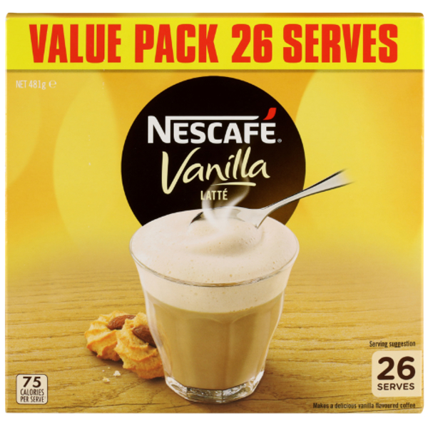 Nescafe Vanilla Latte Sachets 481g