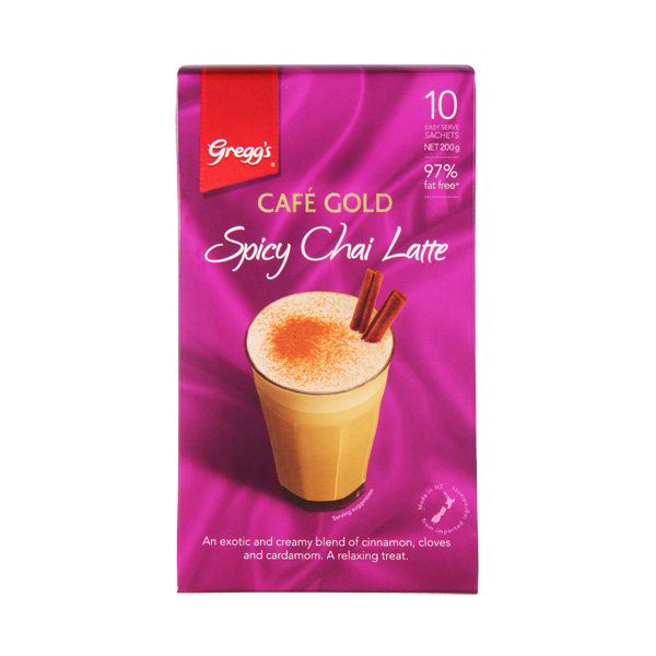 Gregg's Greggs Cafe Gold Spicy Chai Latte Sachets 10pk Prices FoodMe
