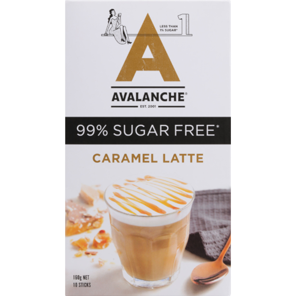 Avalanche Caramel Latte 99% Sugar Free Sticks 10pk