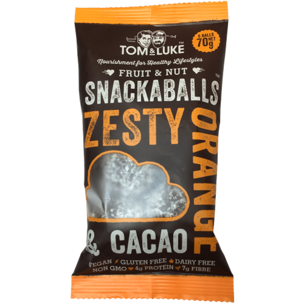 Tom & Luke Zesty Orange & Cacao Snackaballs 70g