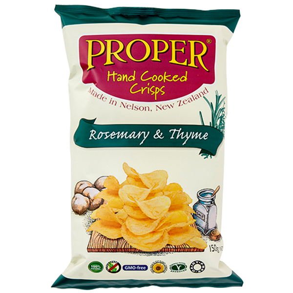 Proper Crisps Hand Cooked Rosemary & Thyme Potato Crisps 150g Prices ...