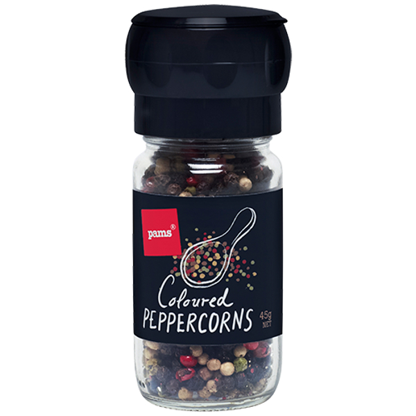 Pams Coloured Peppercorns Grinder 45g