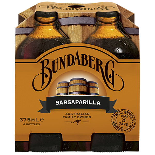 Bundaberg Sarsaparilla Bottles 4pk