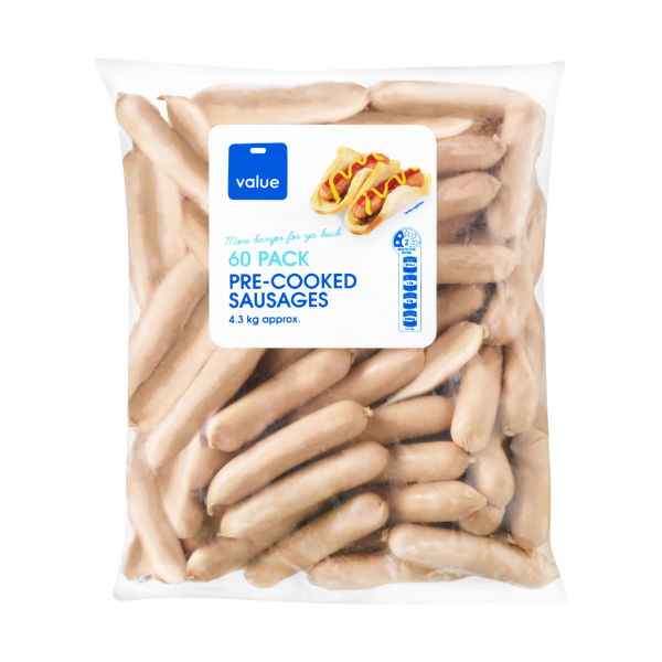 Value PreCooked Sausages 60ea Prices FoodMe