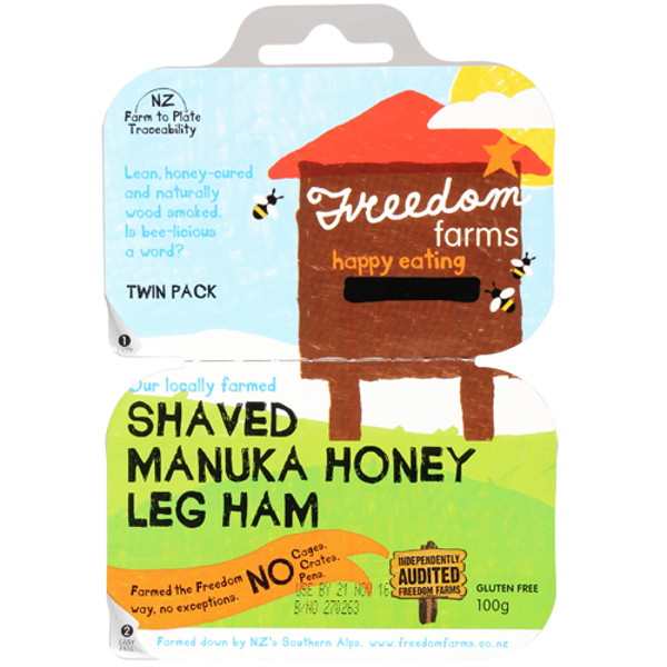 Freedom Farms Shaved Manuka Honey Leg Ham Twin Pack 100g
