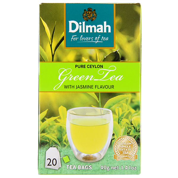 Dilmah Pure Ceylon Green Tea Wtih Jasmine Bags 20pk
