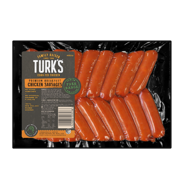 Turk's Premium Breakfast Chicken Sausages 440g