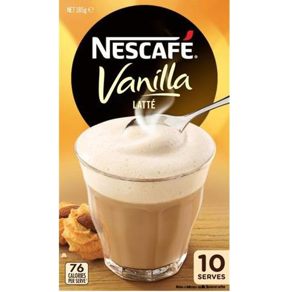 Nescafe Cafe Menu Vanilla Latte Sachets 10pk
