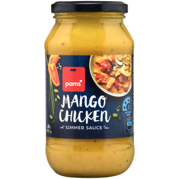 Pams Mango Chicken Simmer Sauce 510g