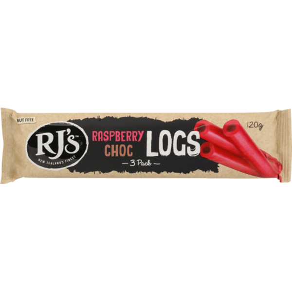 RJ'S Raspberry Chocolate Log 3pk 120g