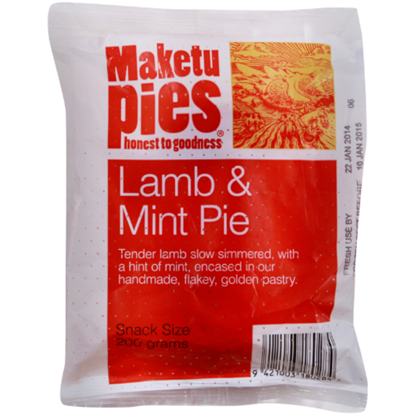 Maketu Pies Lamb & Mint Pie 1ea