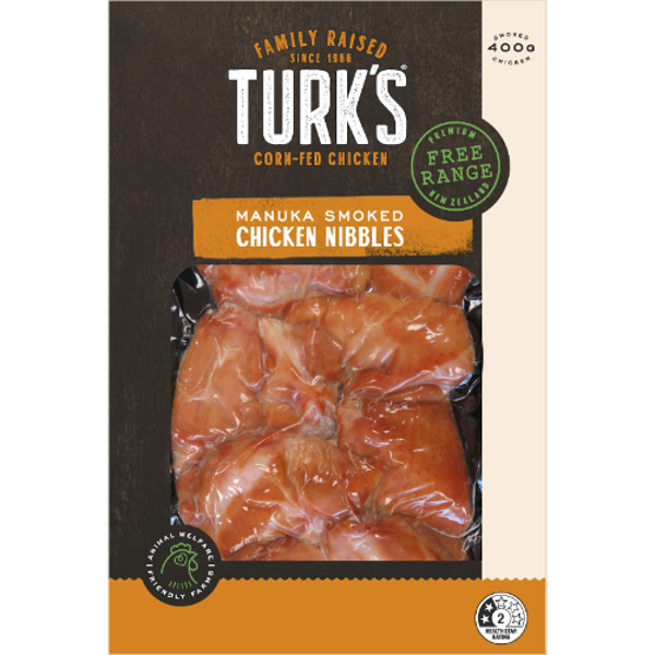 Turk's Free Range Manuka Smoked Chicken Nibbles 400g