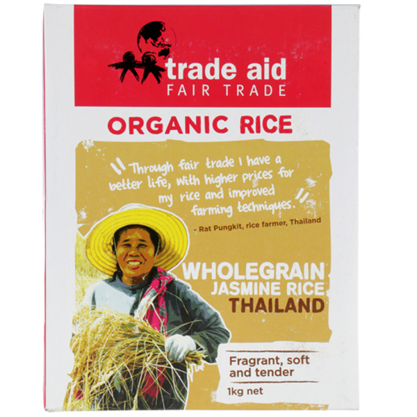 Trade Aid Organic Brown Jasmine Rice 1kg