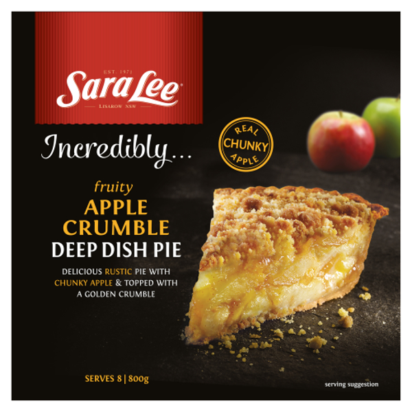 Sara Lee Deep Dish Apple Pie With Crumble Top 800g