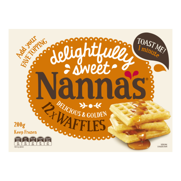 Nanna's Waffles Original 12 Each 200g