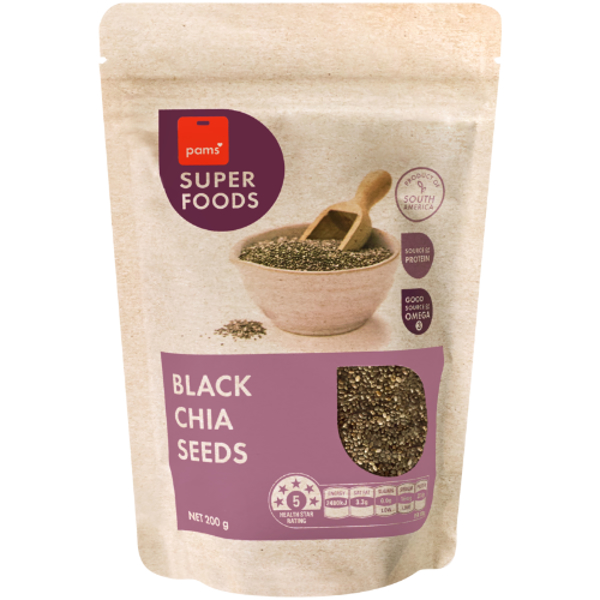 Pams Black Chia Seeds 200g