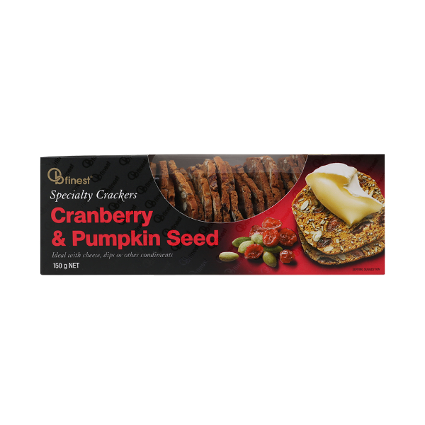 Ob Finest Cranberry & Pumpkin Seed Speciality Crackers 150g Prices FoodMe