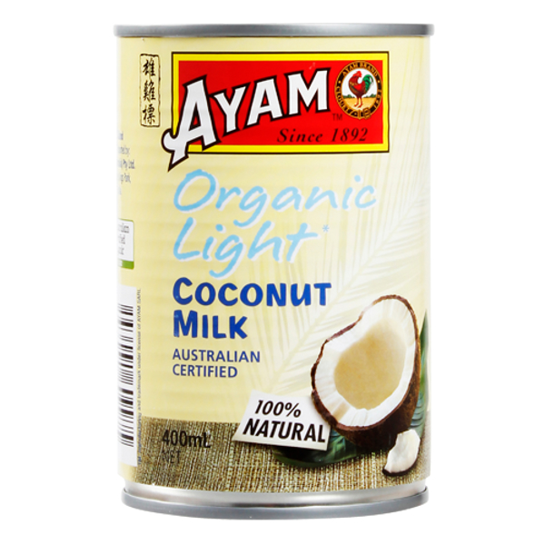 Ayam Light Organic Coconut Milk 400ml