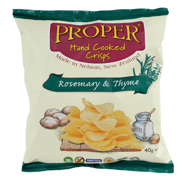 Proper Hand Cooked Rosemary & Thyme Potato Crisps 40g
