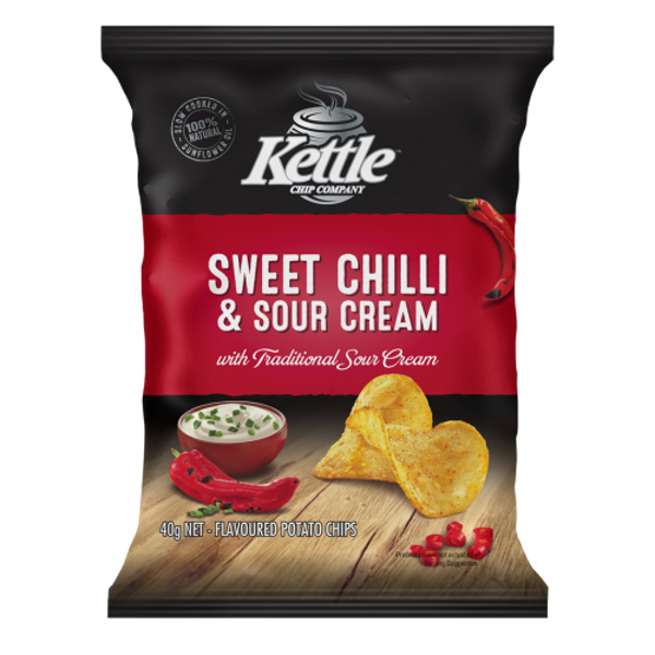 Kettle Chip Company Sweet Chilli & Sour Cream Potato Chips 40g