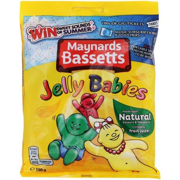 Maynards Bassetts Jelly Babies Confectionery 190g