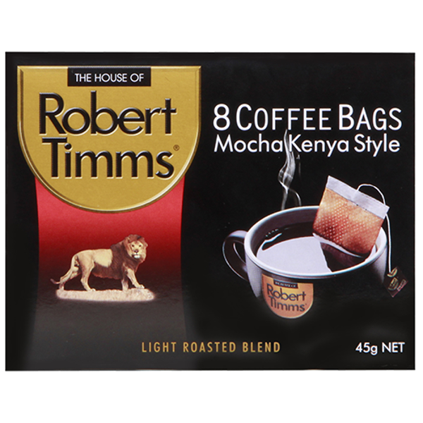 Robert Timms Mocha Kenya Style Coffee Bags 8pk