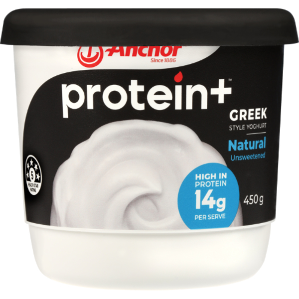 Anchor Protein Plus Natural Unsweetened Greek Style Yoghurt 450g