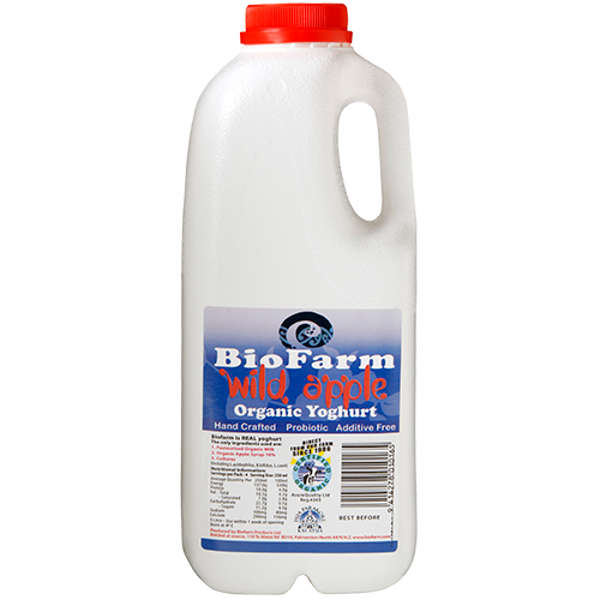 Biofarm Wild Apple Organic Yoghurt 1l