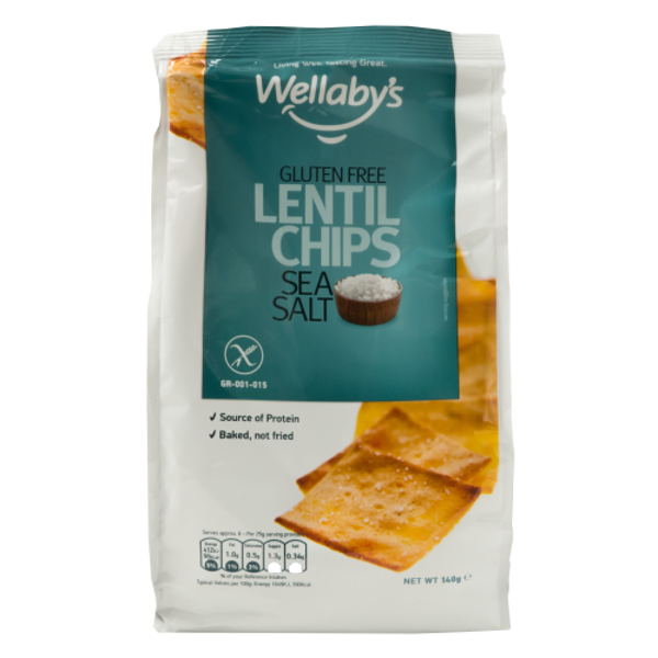 Wellaby's Sea Salt Lentil Chips 140g