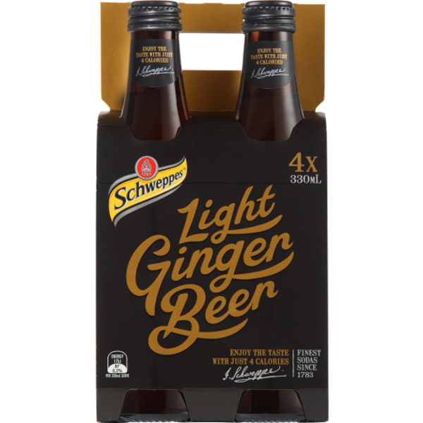 Schweppes Light Ginger Beer 4pk