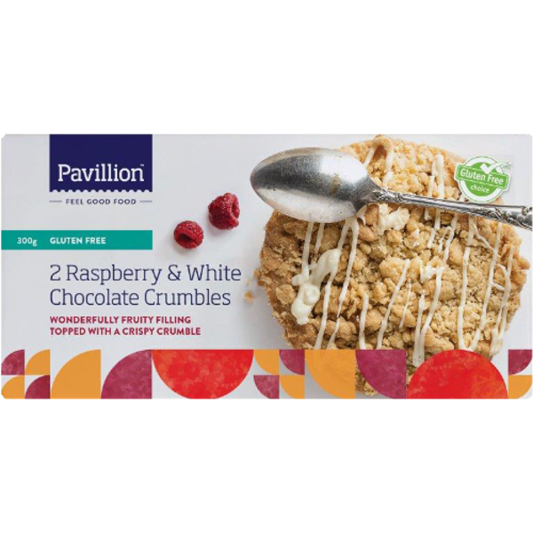 Pavillion Gluten Free Raspberry & White Chocolate Pies 300g