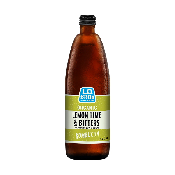 Lo Bros Organic Lemon Lime & Bitter Kombucha 750ml Prices FoodMe