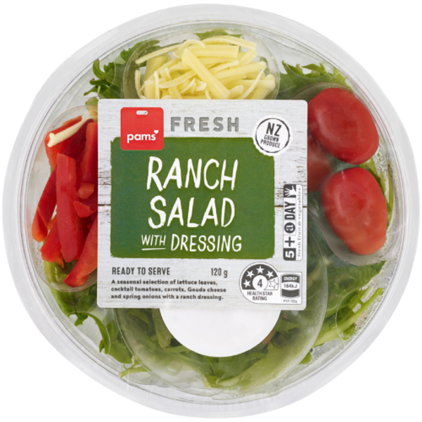 Pams Ranch Salad With Dressing 120g