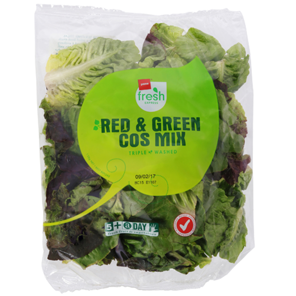 Pams Fresh Express Green & Red Cos Salad Mix 120g