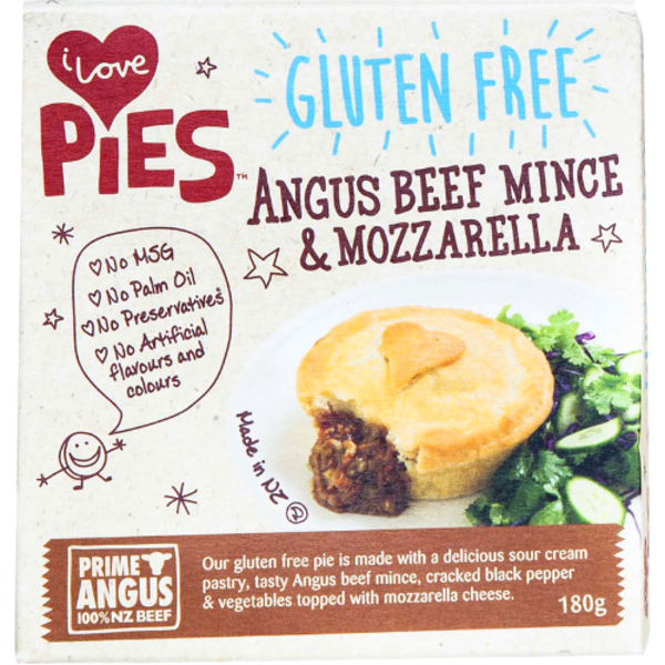 I Love Pies Gluten Free Angus Beef Mince & Mozzarella Pie 180g