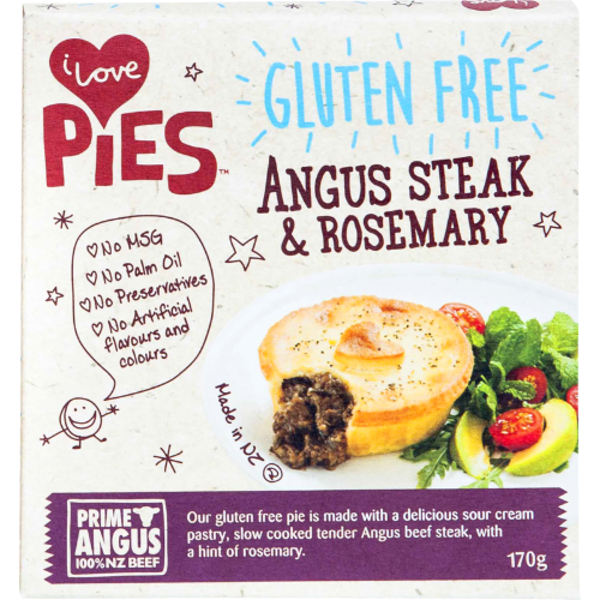 I Love Pies Gluten Free Angus Steak & Rosemary Pie 180g