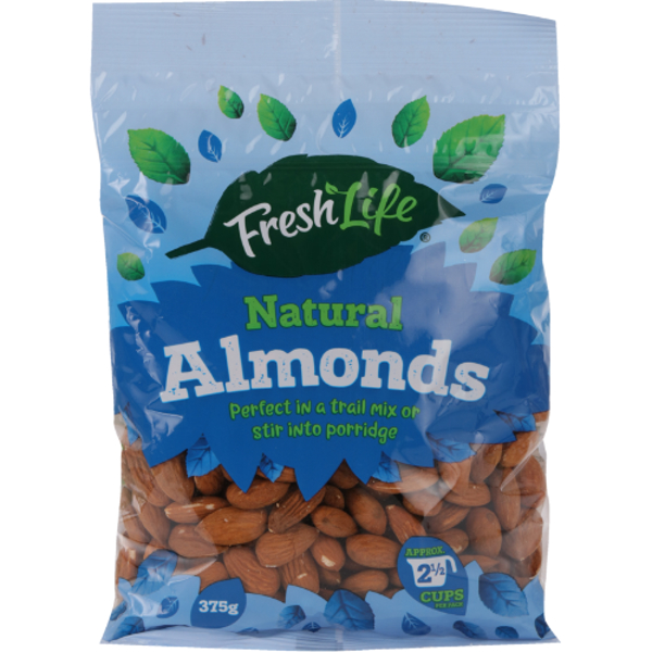 Fresh Life Natural Almonds 375g