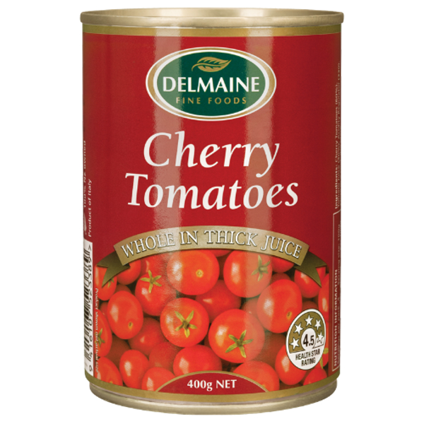 Delmaine Whole Cherry Tomatoes in Thick Juice 400g
